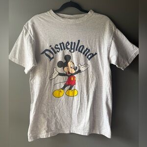 Vintage Disney Mickey Mouse Gray T-Shirt size M, classic graphic 100% cotton